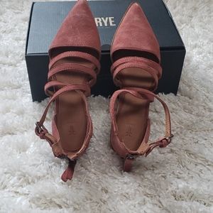 Frye Kenzie Moto Strappy Suede Flat
